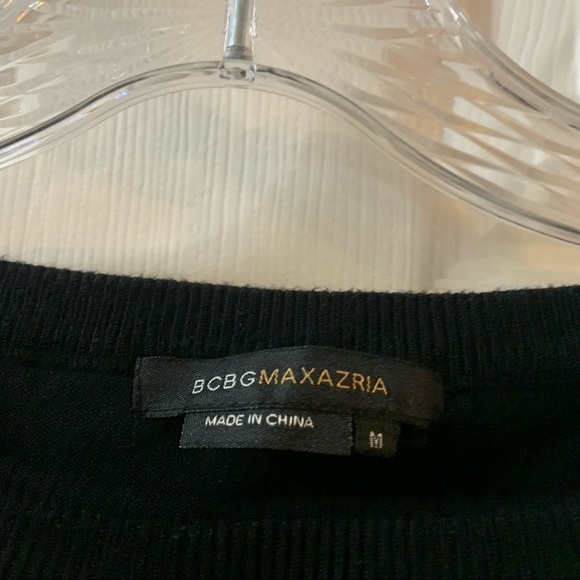 BCBGMaxazria Black BCBG Rhinestone Lightweight Sweater M - Picture 2 of 9